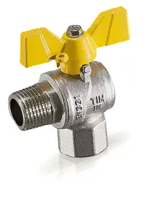 Кран шаровой для газа угловой 1/2 г/ш "TIM" 18/72