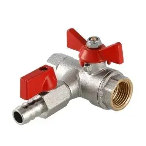 Кран шаровой с обратным клапаном и дренажом 1/2 "TIM" 12/24