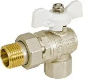 Кран шаровой УГЛ. с амер. 3/4 (STANDARD) "TIM"