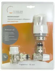 Комплект с термоголовкой угловой 3/4 ZEISSLER (3в1)