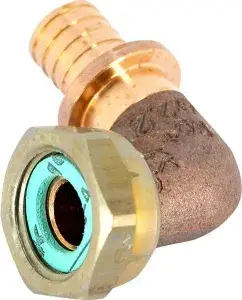 Угалок с нак/гайкой 16*1/2 "Rehau"(бронз) 10/50