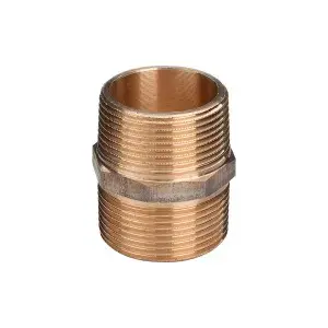 Ниппель двойной 1* НР, бронза, V&G 10/240