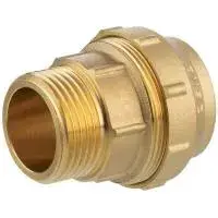 Муфта латунная с наружной резьбой для труб ПНД 32x1* ZEISSLER (45/5)