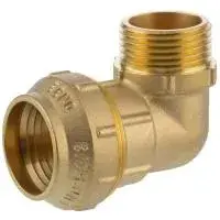Угольник латунный с наружной резьбой для труб ПНД 32x1* ZEISSLER (30/2)