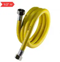 Подводка для газа 1/2" г/г - 250 см в оплетке с PVC покрытием TIM (40/1)
