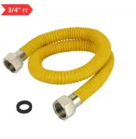 Подводка для газа сильфон. из нержав. стали 3/4" г/г - 60 см в оплетке с PVC покрытием TIM (50/1)