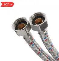 Подводка гибкая 1/2" г/г - 20 см в оплетке TIM (350/10)