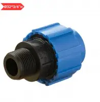 Муфта переходная Ф32*3/4" нар, Политэк ПНД (50/1)