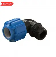 Отвод Ф 32х1/2 * нар, Политэк ПНД (60/1)