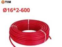 Сшитый полиэтилен PEX-b, Ø16 * 2.0 красный TIM (600)