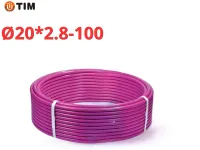 Сшитый полиэтилен PEX-b, Ø20 * 2.8 фиолетовый TIM (100)
