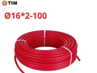Сшитый полиэтилен PEX-b, Ø16 * 2.0 красный TIM (100)