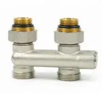 Узел прямой НВ ЕК радиаторный со встроен. кранами и байпасом 1/2" × 3/4" ZEISSLER (48/12/1)