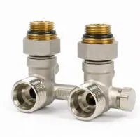 Узел углов. перекрестный НВ: запорные вентили, ниппели 1/2" × 3/4" ZEISSLER (48/12/1)