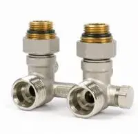 Узел углов. перекрестный НВ: запорные вентили, ниппели 1/2" × 3/4" ZEISSLER (48/12/1)