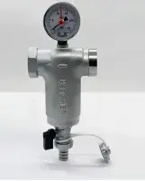 Фильтр промывной с манометром и магнитной вставкой 1/2" г/г (300 мкм) ZEISSLER (12/1)