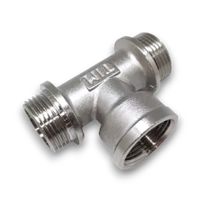 Тройник TIM 15нвн 1/2ш.г.ш НИКЕЛЬ 80/10