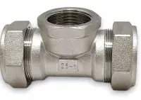 Тройник ДУ 25х1/2 вн.резьба (никелированный) (ZEISSLER) ( )