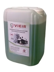 Теплоноситель для отопления -30C ЗЕЛЕНЫЙ - 10Л "VIEIR"