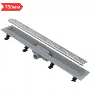 Трап 750 мм с решеткой серии 8 (пластик) AlcaPLAST(1)