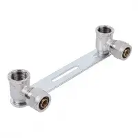Монтажная планка с 2-мя уголками для смесителя 16х1/2" цанга/г (ZEISSLER) (22/1)