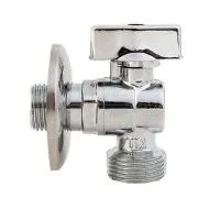 Кран угловой 1/2" × 1/2" для подкл. приборов хром TIM (60/1)