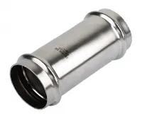 Mуфта надвижная двухраструбная 54*54mm из нержавеющей стали (ZEISSLER) (10/1)