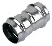 Mуфта Двухраструбная 54*54mm из нержавеющей стали (ZEISSLER) (12/4)