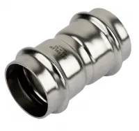 Mуфта Двухраструбная 42*42mm из нержавеющей стали (ZEISSLER) (20/4)